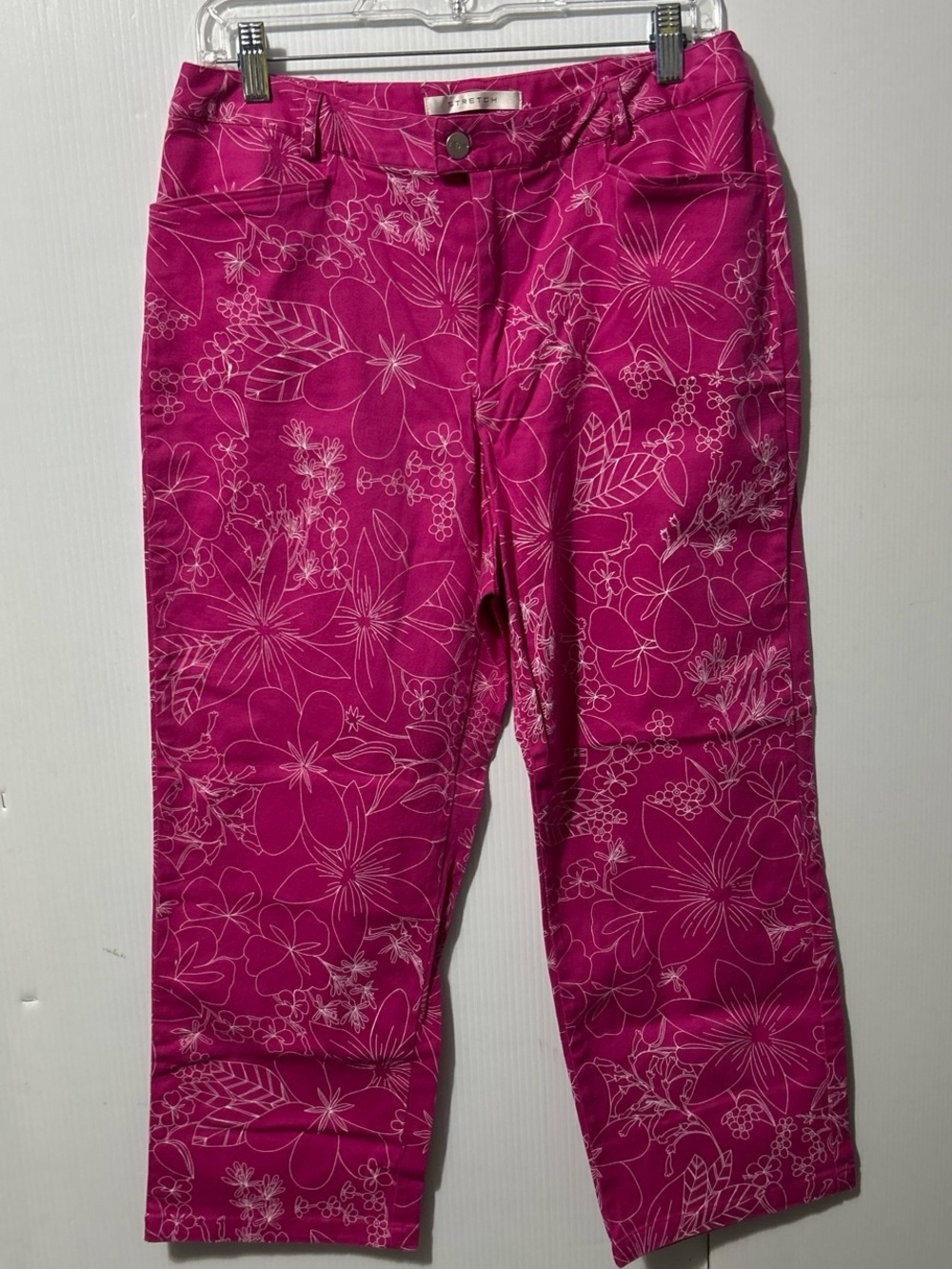Evan Picone Pink Floral Capris
